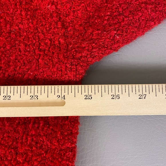 Pure Jill Boucle Sweater Women's Petite XL Red Wool Blend Soft Warm Cozy Knit - Picture 7 of 11